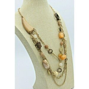 Bohemian Earth Necklace Wooden Sharks Tooth Tribal